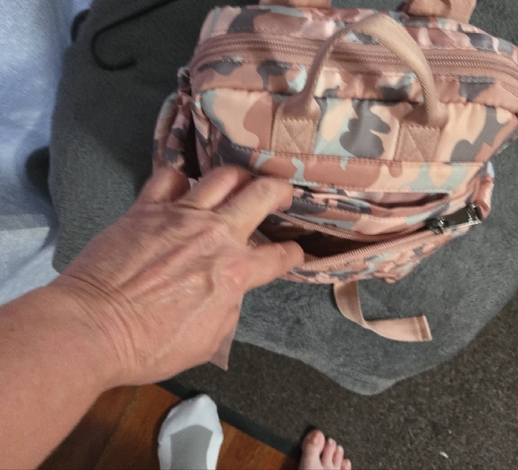 Lug Women's Backpack in Pink and Gray Camo - Picture 5 of 8